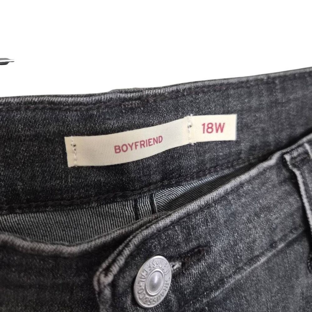 Levi Strauss & Co Boyfriend Mid Rise Black Jean Size 18W - Picture 7 of 9